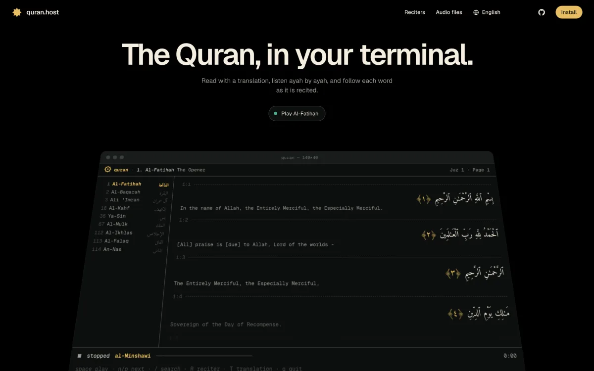 The quran website